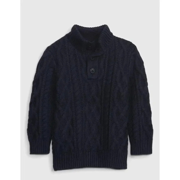Gap Toddler Cable-Knit Sweater -Navy Blue 4T - Picture 4 of 4